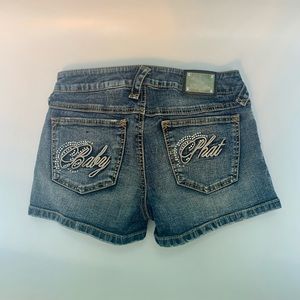 Baby Phat Denim Jeans Shorts Size 7 Juniors.